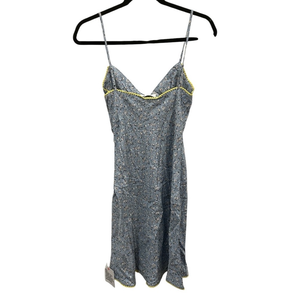 Topshop Blue Floral Mini Slip Dress Size 4 NWT - Picture 2 of 4